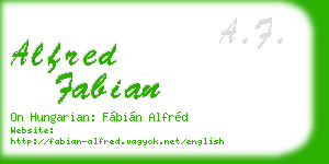 alfred fabian business card