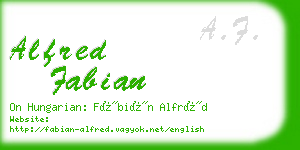 alfred fabian business card